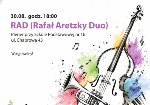 Ogródki Dźwiękowe w dzielnicy Pustki Cisowskie-Demptowo - koncert RAD - Rafał Aretzky Duo