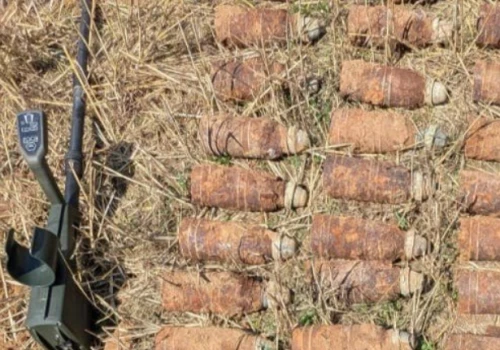 Niebezpieczne znalezisko podczas prac polowych. Saperzy wydobyli aż 52 pociski