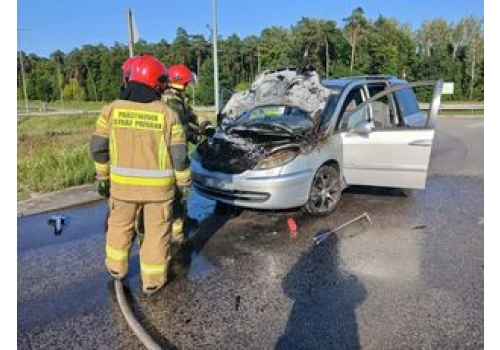 Pożar samochodu na ulicy Południowej w Grudziądzu