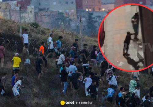 Groźne sceny w Ceucie. Migranci włamali się do mieszkania po drabinie