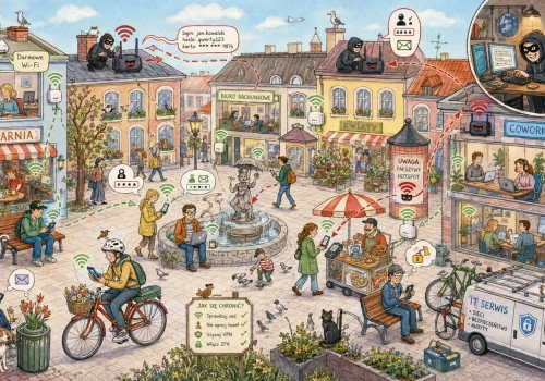 Jak zhakowane publiczne bramki Wi-Fi używane są do pozyskiwania poświadczeń korporacyjnych?