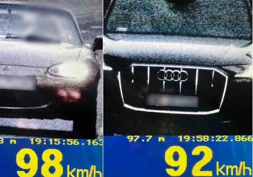 Żagań. No, to sobie pojeździli kierowcy Audi i Mazdy
