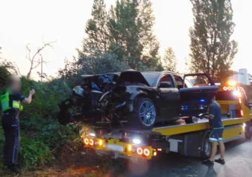 7 pijanych Ukraińców w Audi. Wszyscy byli pijani. Skończyło się wypadkiem