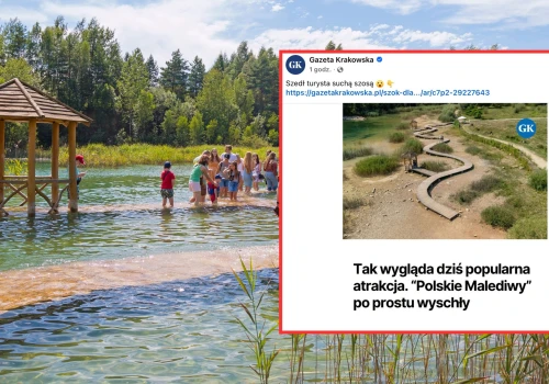 Zamiast lazurowej wody — kamieniste dno. Tak wyglądają teraz 