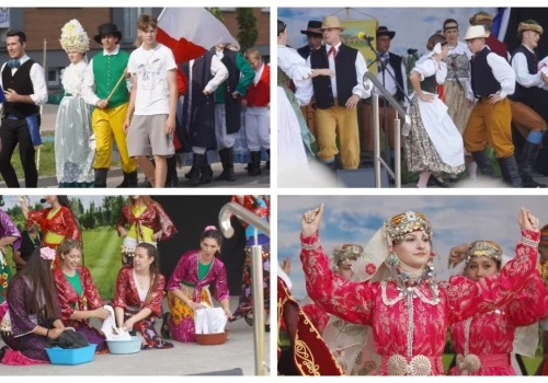 Barwny folklor z różnych stron świata w Wysokiem Mazowieckiem