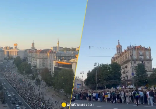 Tysiące osób na ulicach Kijowa. Protesty po decyzji prezydenta Zełenskiego trwają