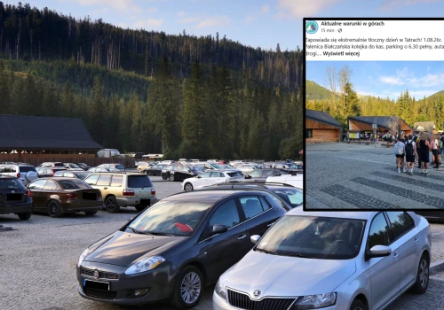 Pokazali, jak wyglądał parking pod Tatrami o 6.30 rano w sobotę. 