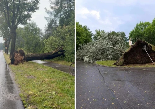 Niespokojna sobota w powiecie tarnogórskim. Ponad 110 zgłoszeń do straży pożarnej po nawałnicy