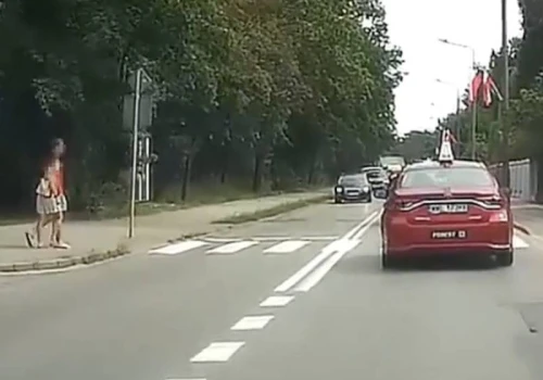 Zamiast ustąpić pieszym, wrzucił do sieci film z opisem, że mu „wtargnęli”