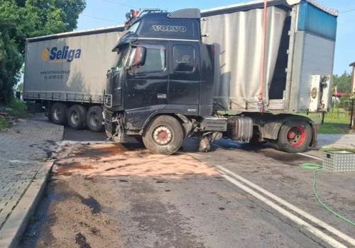 Droga wojewódzka nr 824 zablokowana w Woli Rudzkiej