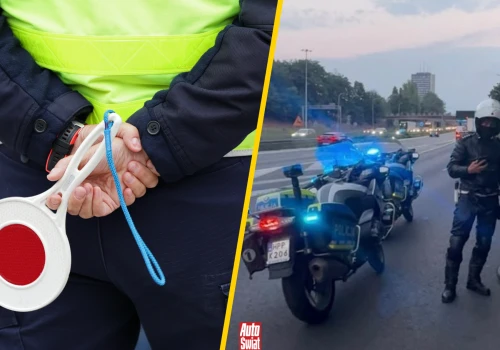 Policjanci na motocyklach zatrzymali pijanego rowerzystę. Na autostradzie A4