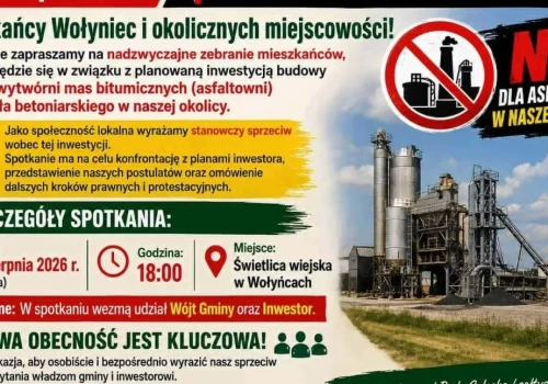 Wołyńce: spotkanie mieszkańców z wójtem i inwestorem. 