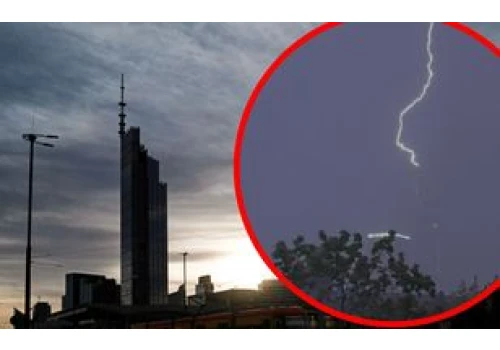 Piorun uderzył w Varso Tower. Spektakularne nagranie z Warszawy