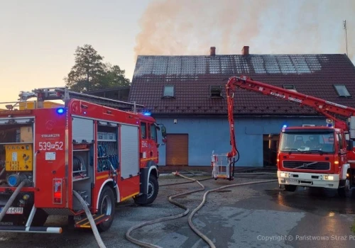 Pożar budynku w miejscowości Chojnik