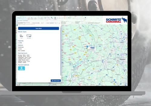 Telematyka Schmitz Cargobull z możliwością rezerwowania parkingów oraz myjni