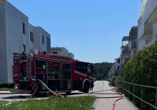 Pożar w mieszkaniu w Panewnikach. Strażacy siłą weszli do lokalu
