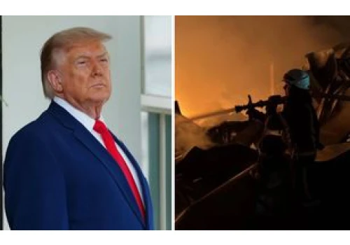 Działo się w nocy. Atak na Kijów i incydent przed wizytą Trumpa