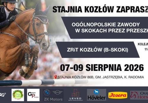 Lubisz konie i sportową rywalizację?! Stajnia Kozłów, zaprasza na sierpniową odsłonę ogólnopolskich zawodów w skokach przez przeszkody