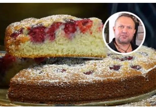 Puszyste ciasto z malinami. Z przepisu Strzelczyka zawsze się udaje