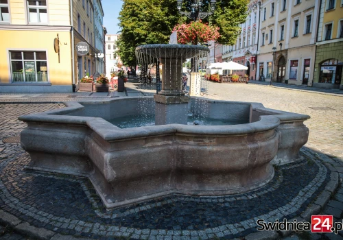 Po kilku tygodniach najmniejsza fontanna „ożyła”