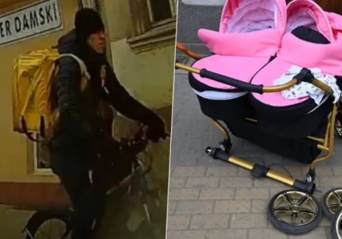 Rowerzysta staranował wózek z trzymiesięcznymi bliźniętami. Policja szuka tego mężczyzny