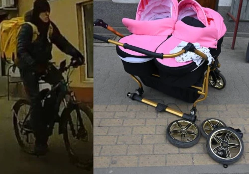 Wjechał w wózek z dziećmi na pasach i uciekł. Policja szuka rowerzysty