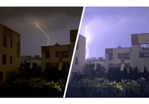 Front burzowy nad Polską. Superkomórka burzowa nad Warszawą. Nagranie