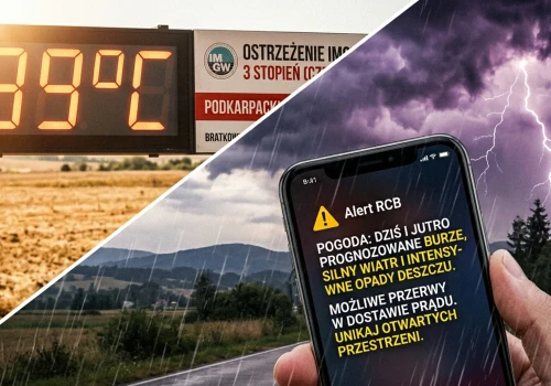 Ekstremalny upał i groźne nawałnice. Na Podkarpaciu obowiązuje czerwony alert IMGW i ostrzeżenie RCB