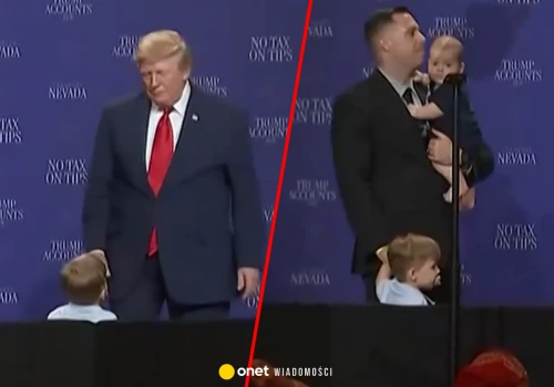 Donald Trump ruszył za dzieckiem. 