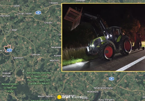 Polak jechał traktorem po niemieckiej autostradzie. Nie miał uprawnień, był pijany