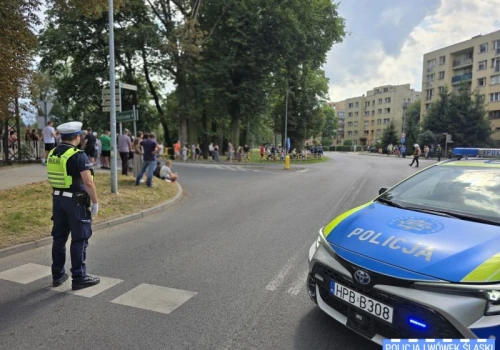 Policjanci czuwali nad bezpieczeństwem uczestników 4. etapu Tour de Pologne