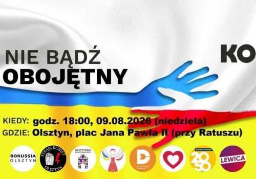 „Nie bądź obojętny”. Olsztyn zamanifestuje w geście solidarności z obywatelami Ukrainy