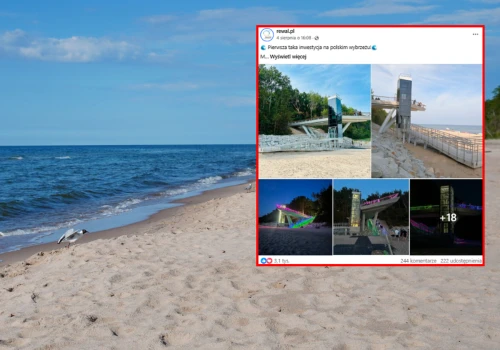 Nowe zejście na plażę w Pobierowie już otwarte. 