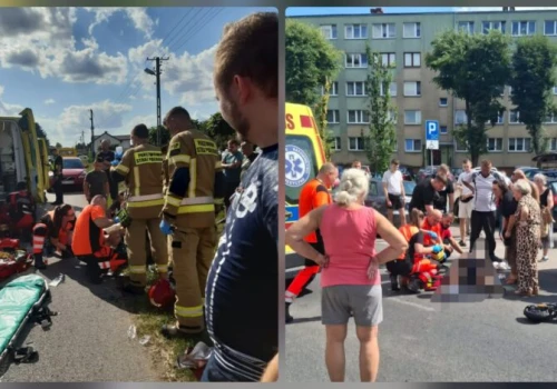 Groźny piątek na drogach. W Piotrkowie wypadek z udziałem hulajnogi, a w gminie Grabica z motocyklistą