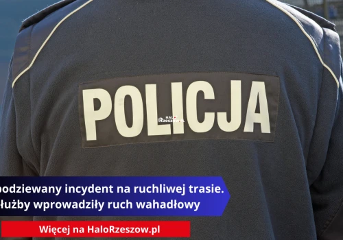 Niespodziewany incydent na ruchliwej trasie. Służby wprowadziły ruch wahadłowy