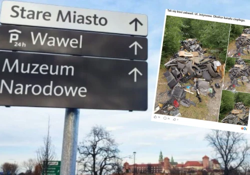 Dzikie wysypisko przy ul. Jeżynowej w Krakowie. Nawet 15 metrów sześciennych odpadów, a za sprzątanie zapłacą mieszkańcy
