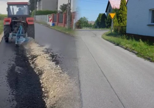 Rolnik zaorał nowy asfalt. Mieszkańcy oburzeni