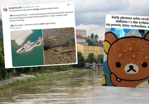 Węgry: Dunaj wysechł tak bardzo, że odsłonił niemieckie wraki, niektóre wciąż z amunicją