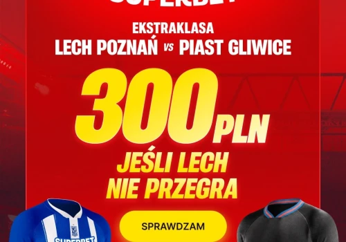 300 zł za wygraną lub remis Lecha. Specjalna oferta na mecz z Piastem