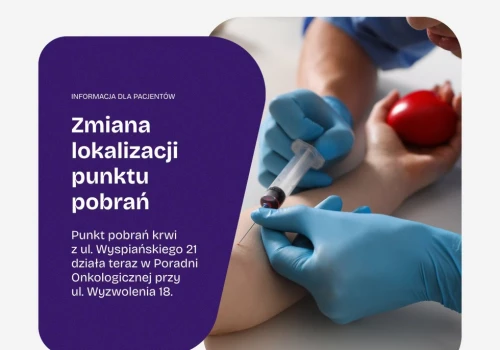 Punkt pobrań krwi BCO zmienił lokalizację. Pacjenci powinni pamiętać o nowym adresie
