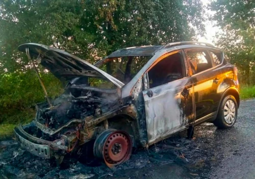 Spłonął samochód w Gminie Orchowo