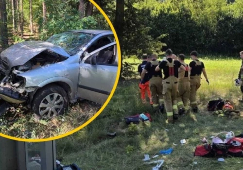 Auto uderzyło w drzewo. U 4-latka doszło do zatrzymania krążenia