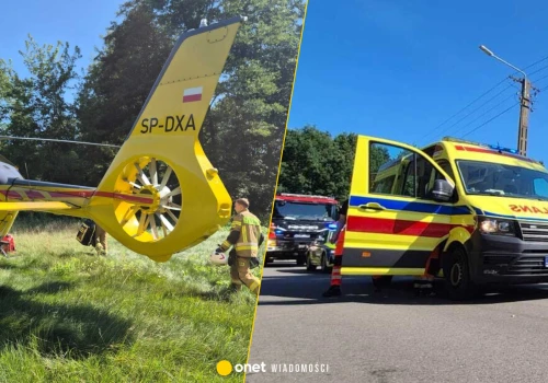 Dramatyczne zdarzenie na drodze w Dąbrówce. Auto uderzyło w drzewo, 4-latek był reanimowany