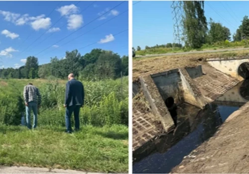 PGG udrażnia koryto cieku Imielanka