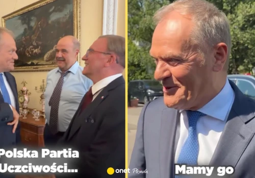 Donald Tusk pojawił się na planie 