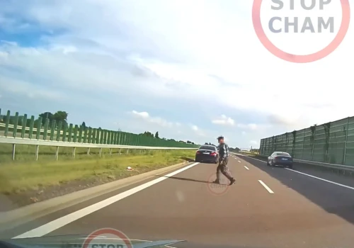 O włos od tragedii na S19. Starszy mężczyzna idący o lasce wszedł wprost pod koła na drodze ekspresowej