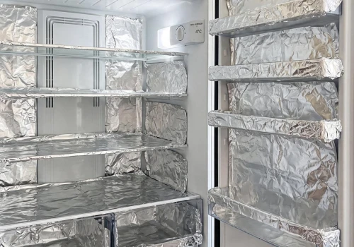Układanie folii aluminiowej na półkach lodówki. Do czego służy i dlaczego jest zalecane?