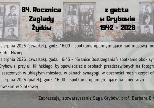 Wkrótce 84. rocznica zagłady żydowskich Grybowian