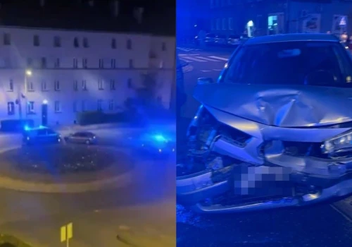 20-letni Ukrainiec czołowo zderzył się z radiowozem podczas ucieczki. W sieci pojawiło się nagranie