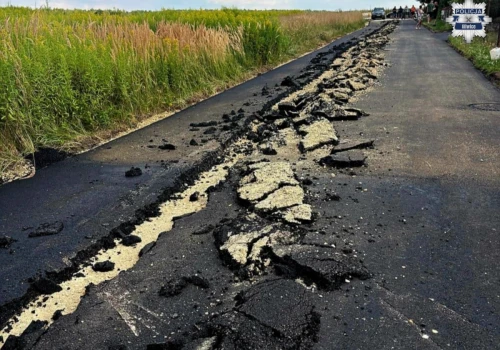 Zaorał świeży asfalt i trafił do aresztu. OOPR wkracza do sprawy